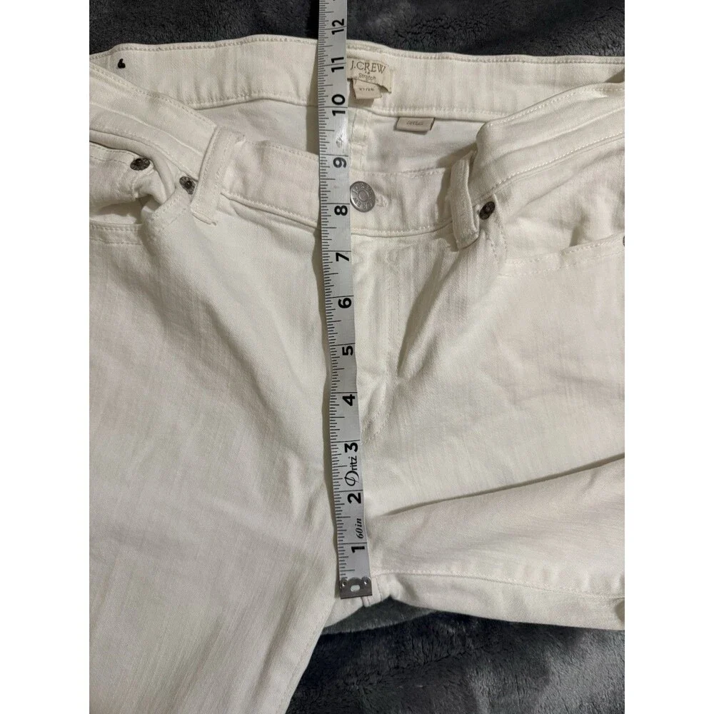 J. Crew Women’s Size 27-28 Small White Stretch Skinny Jeans Style G1972